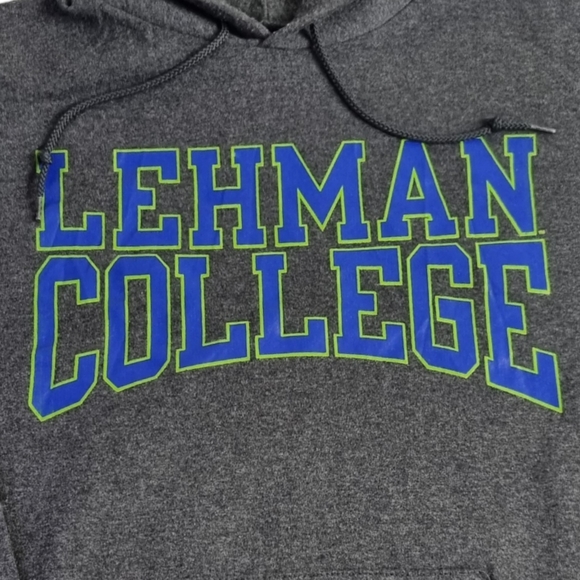 Champion Lehman College Hoodie Grey Hooded Sweatshirt Mens Size Large - Picture 7 of 8